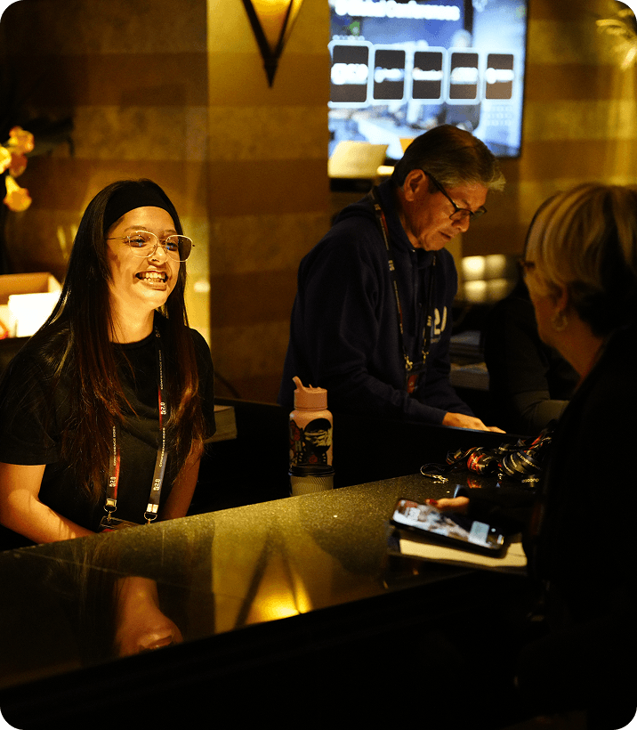Conference registration desk